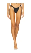 Montce Sandra Cheeky Ruched Bikini Bottoms In Black