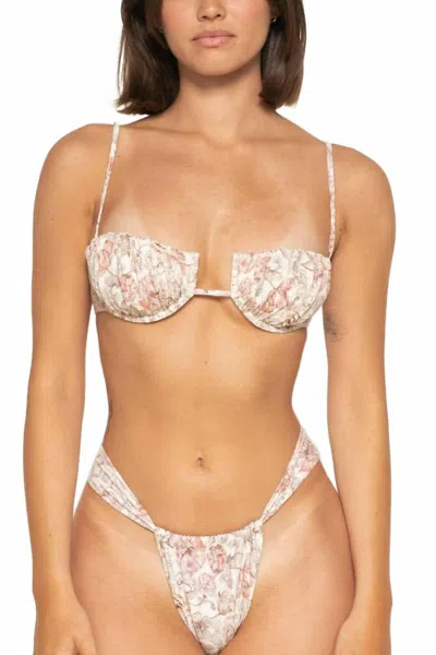Montce Sandra Bikini Bottom In Venecia Floral In White