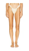 Montce X Elsa Hosk Sandra Pearl Bikini Bottom In Oat Texture