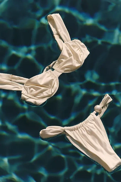 Montce Sandra Pearl Bikini Bottoms In White