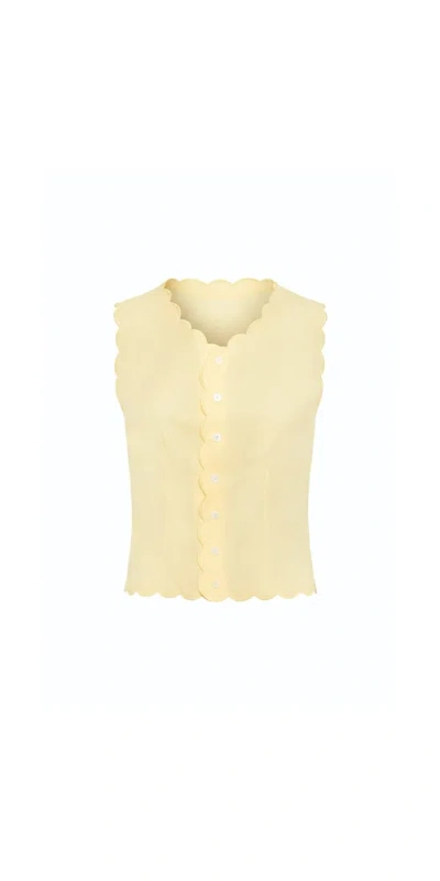 Montce Scalloped Vest Sunshine