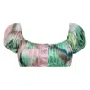 Montce Silk Dye Bandita Bikini Top In Multi