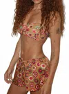 Montce Silk Low-rise Drawstring Swim Short In Mazzy Floral In Multi