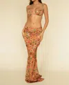 Montce Silk Natalia Maxi Skirt In Mazzy Floral In Multi
