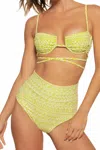 Montce Simone Underwire Bikini Top In Lime Icing In Multi