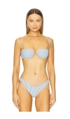 Montce Simonette Bikini Top In Blue