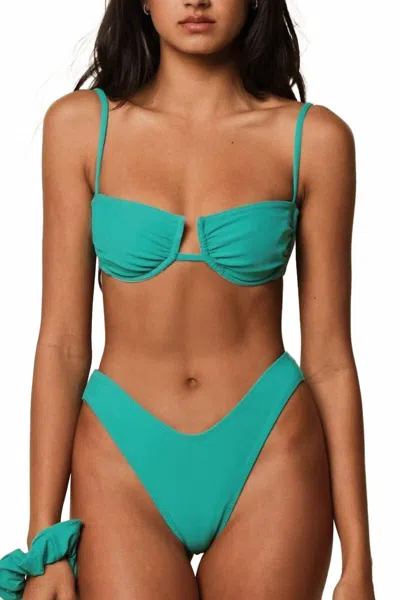 Montce Simonette Bikini Top In Teal In Blue