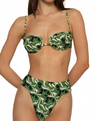 Montce Simonette Underwire Bikini Top In Veronica Floral In Green