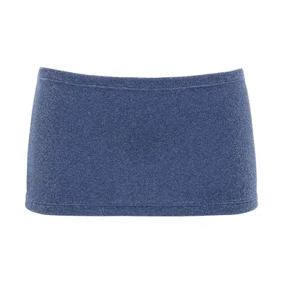 Montce Sky Sparkle Double Micro Skirt In Blue