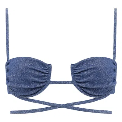 Montce Sky Sparkle Simone Bikini Top In Blue