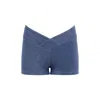 Montce Sky Sparkle V-cut Micro Bike Short In Blue