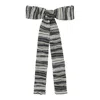 Montce Slub Knit Hair Ribbon In Gray