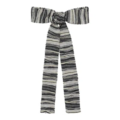 Montce Slub Knit Hair Ribbon In Multi