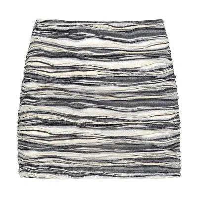 Montce Slub Knit Micro Skirt In Multi