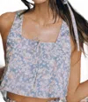 Montce Square Neck Crop Top In Cupid In Multi