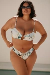 Montce St. Barth's Plus Floral Bikini Bottoms In Green