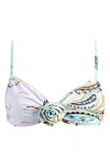 Montce St. Barths Rosette Bikini Top In St. Barths Floral