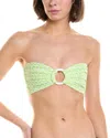 Montce Strapless Tore Bikini Top In Green