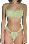 Montce Summer Strapless Bikini Top In Lime Icing In Green