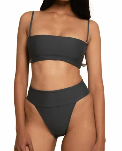 Montce Summer Variation Bikini Top In Charcoal In Black