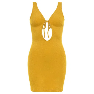 Montce Sun Sparkle Juliet Mini Dress In Gold