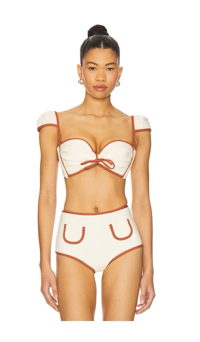 Montce Swim Cabana Bows Bikini Top