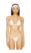 Montce Fruity Floral Euro Bow Bikini Top In Heidi Floral