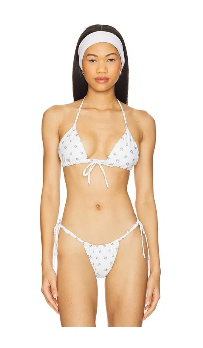 Montce Swim Emma Triangle Bikini Top In Heidi Floral