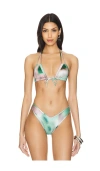 Montce Euro Bows Bikini Top In Silk Dye