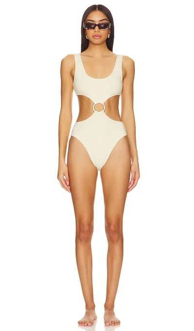 Montce Swim Ky One Piece In Buttercream Rib