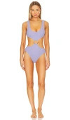 Montce Ky One-piece Swimsuit In Lavender Crochet In Lavender Crochet