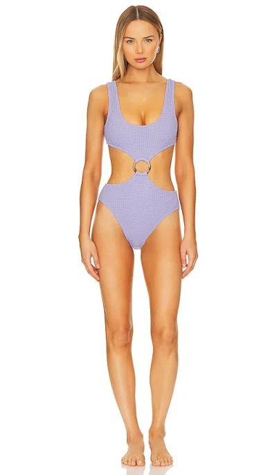 Montce Swim Ky One Piece In Lavender Crochet