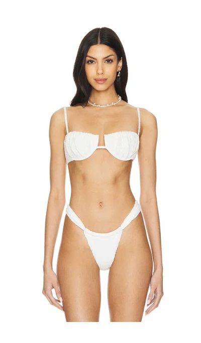 Montce Swim Petal Bikini Top In Seychelles