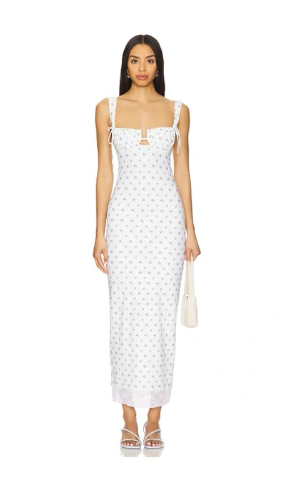 Montce Swim Petal Long Slip Dress In White