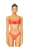 Montce Rosa Devin Bikini Top In Red