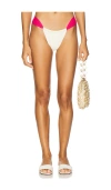 Montce Sandra Bikini Bottom In Cream & Raspberry