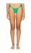 Montce Swim Sandra Bikini Bottom In Emerald Shimmer