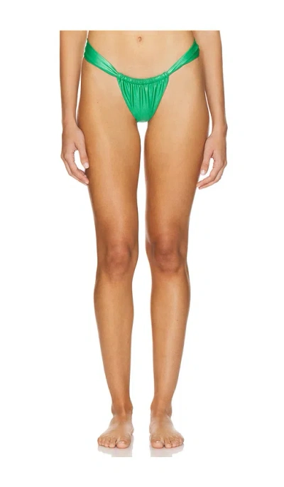 Montce Swim Sandra Bikini Bottom In Emerald Shimmer