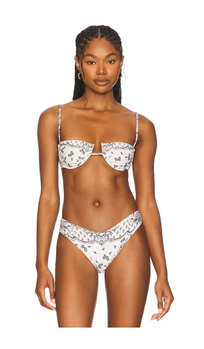 Montce Swim Simonette Bikini Top In White
