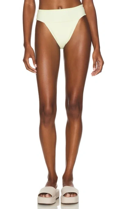 Montce Swim Tamarindo Binded Bikini Bottom In Buttercream Rib