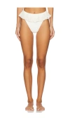 Montce Swim Tamarindo Ruffle Bikini Bottom In Bone Crochet