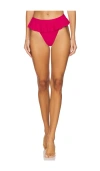 Montce Swim Tamarindo Ruffle Bikini Bottom In Raspberry
