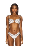 Montce Ivy Bandana Tori Ties Bandeau Bikini Top Ivy Bandana In White