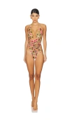 Montce Tropez Tie Up One Piece In Mazzy Floral