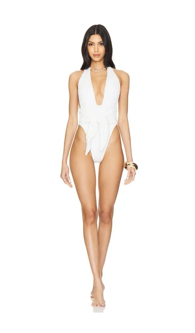 Montce Swim Tropez Tie-up One Piece In White