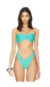Montce Swim Turban Bikini Top In Teal