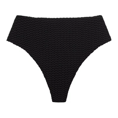 Montce Swim Women's Black Crochet Paula Bikini Bottom