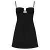 Montce Women's Black Crochet Petal Short Slip Dress