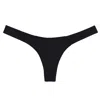 Montce Swim Women's Black Rib Added Coverage Uno Bikini Bottom In Black
