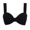 Montce Women's Black Rib Hayden Bikini Top In Black